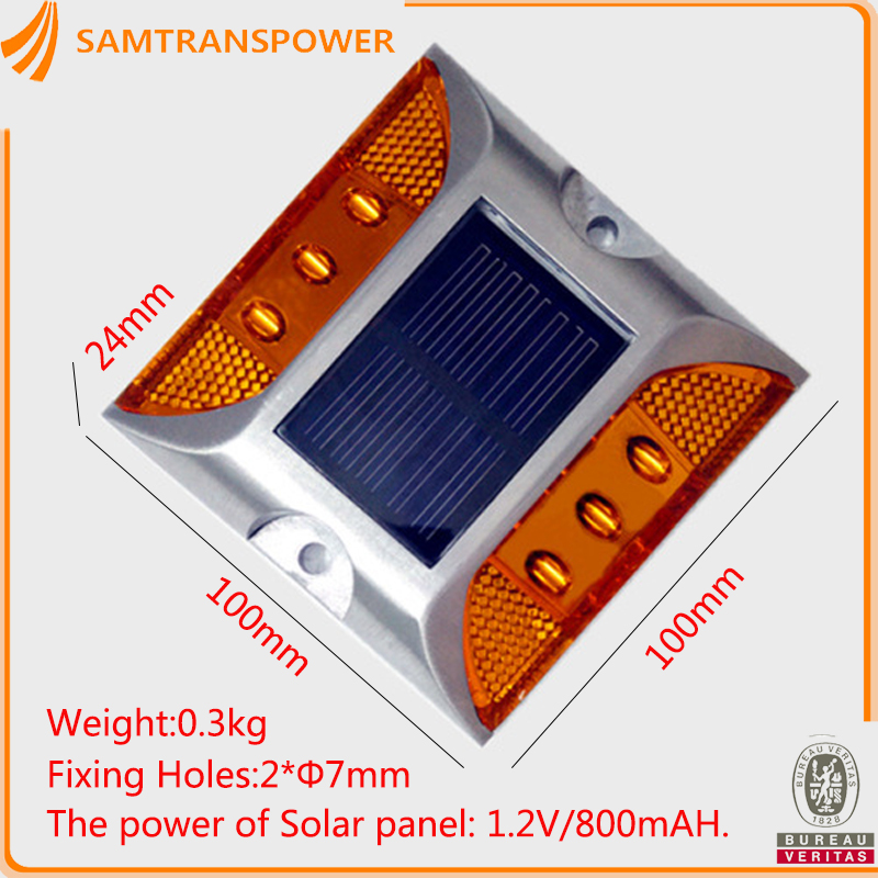 Aluminum Alloy Solar Road Stud L100W100H24mm
