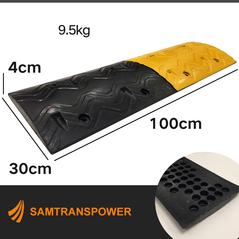 Rubber Speed Hump Road Bump L1000W300H40mm