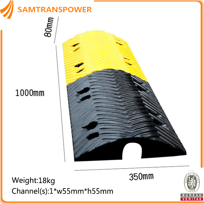 Rubber Cable Protector 1 Channel L1000W350h80mm